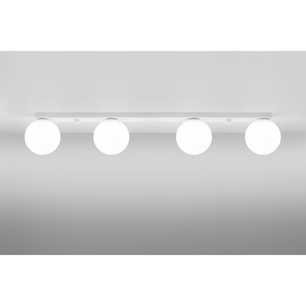 Bijela stropna svjetiljka sa staklenim sjenilom ø 12 cm Umerta – Sollux-image-2