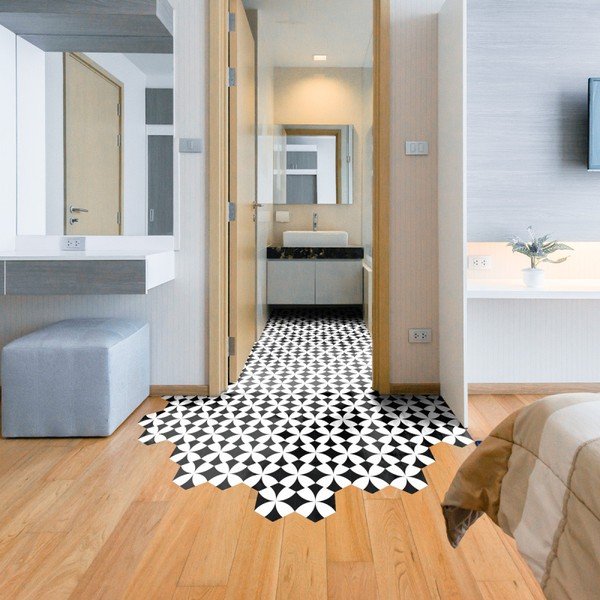 Set od 10 podnih naljepnica Ambiance Hexagons Bernardo, 40 x 90 cm-image-2