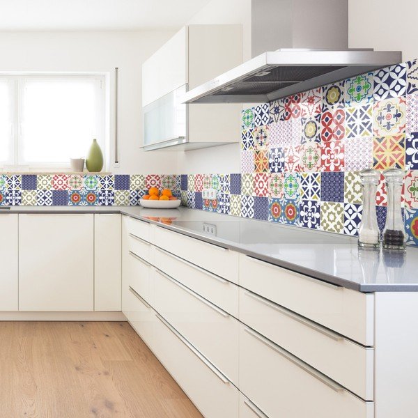 Set od 30 Ambiance zidnih naljepnica Cement Pločice Azulejos Vinito, 15 x 15 cm-image-3