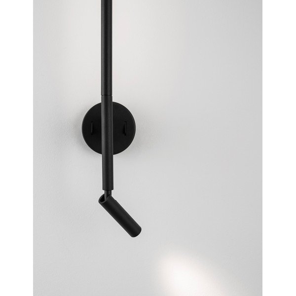 Mat crna LED zidna lampa aluminijska sa savitljivom konstrukcijom Handy – Nova Luce-image-1