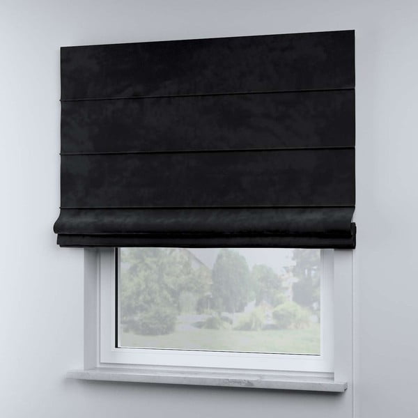 Crni rimski zastor 170x160 cm Posh Velvet - Yellow Tipi-image-1