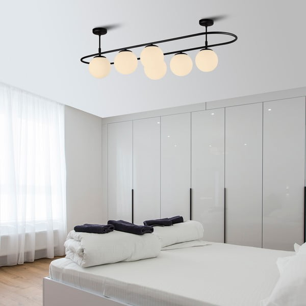 Crna stropna svjetiljka Squid Lighting Elips, dužina 124 cm-image-3