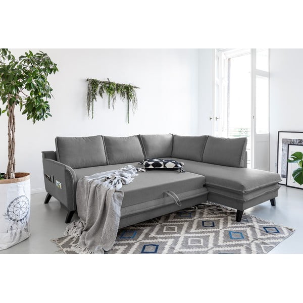 Svijetlobež kutna garnitura na razvlačenje, desni kut, Miuform Charming Charlie L-image-4