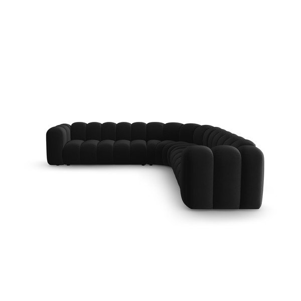 Antracitno siva baršunasti kutna garnitura Lupine – Micadoni -image-2