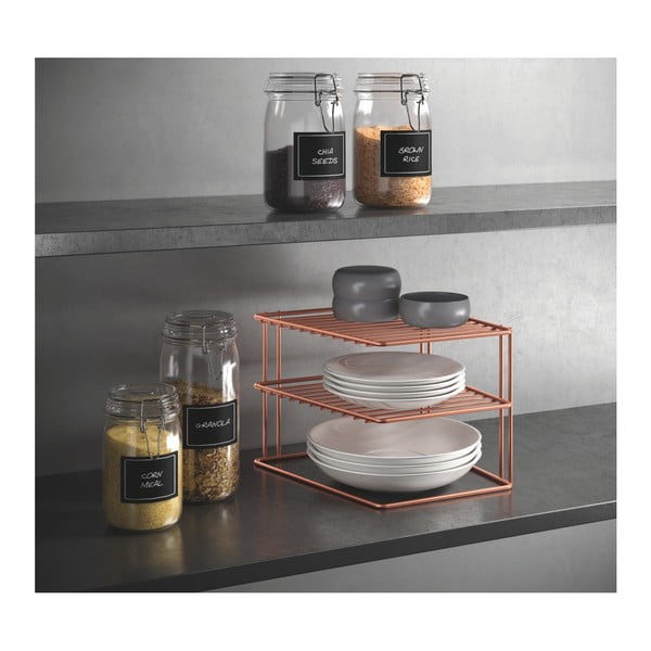 Željezna dodatna kuhinjska polica u bakrenoj boji 25x25 cm Palio – Metaltex-image-1