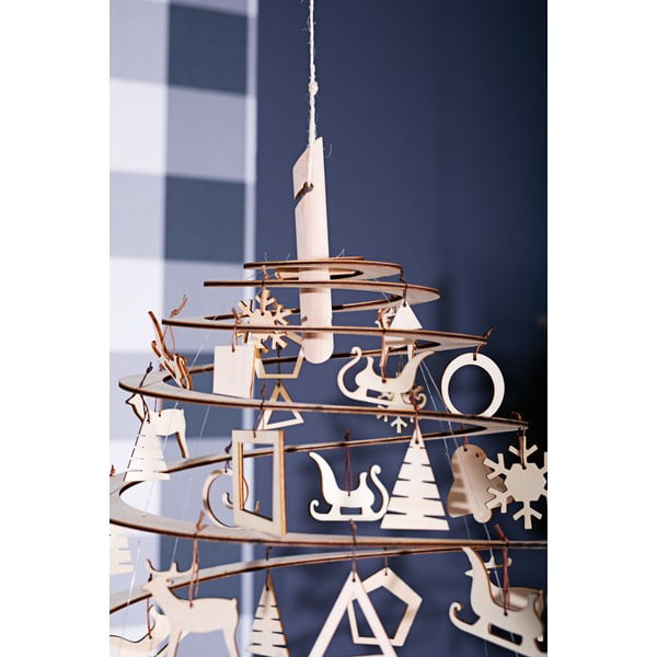 Set od 10 drvenih božićnih ukrasa Spira Medium-image-1