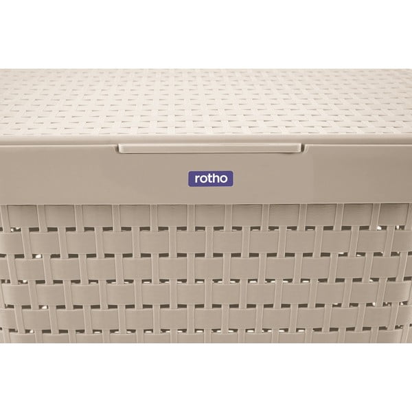 Bež plastična košara za rublje 55 l Country - Rotho-image-4