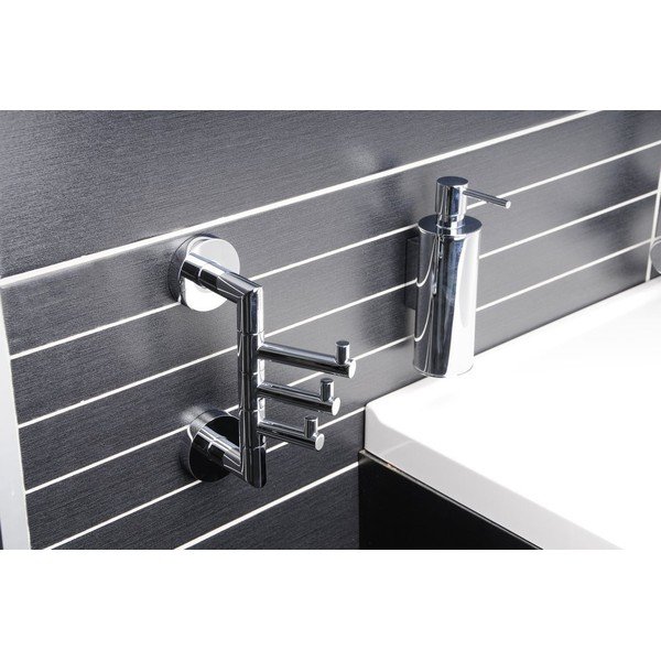 Mjedeni zidni držač za ručnike u sjajno srebrnoj boji X-Round – Sapho-image-1