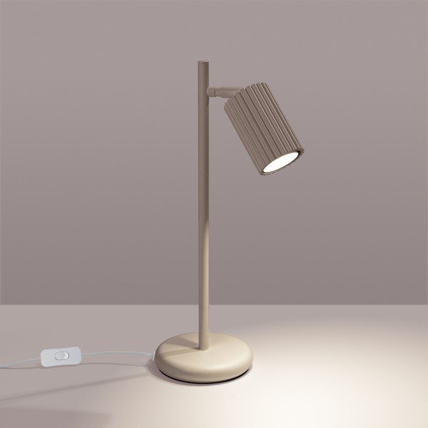 Smeđe-siva metalna stolna lampa (visina 43 cm) Gleam – Sollux-image-2