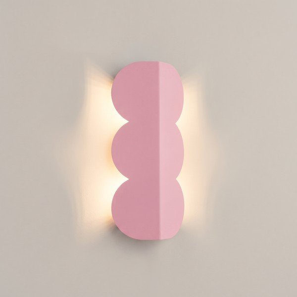 Ružičasta zidna lampa aluminijska BISCUIT – Thoro-image-1