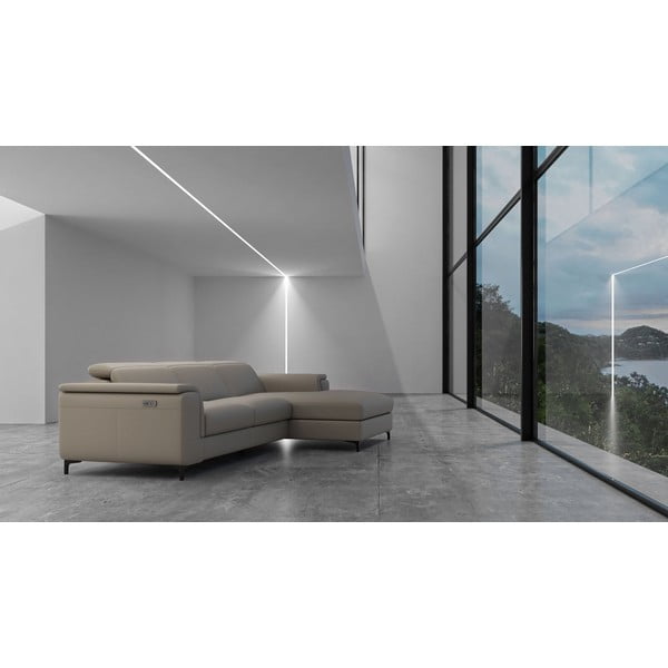 Svjetlo smeđa kožna kutna garnitura (s desnim kutom) Brito – MESONICA-image-1