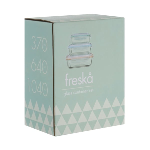 Staklene/silikonske posude za namirnice u setu 3 kom Freska – Premier Housewares-image-1