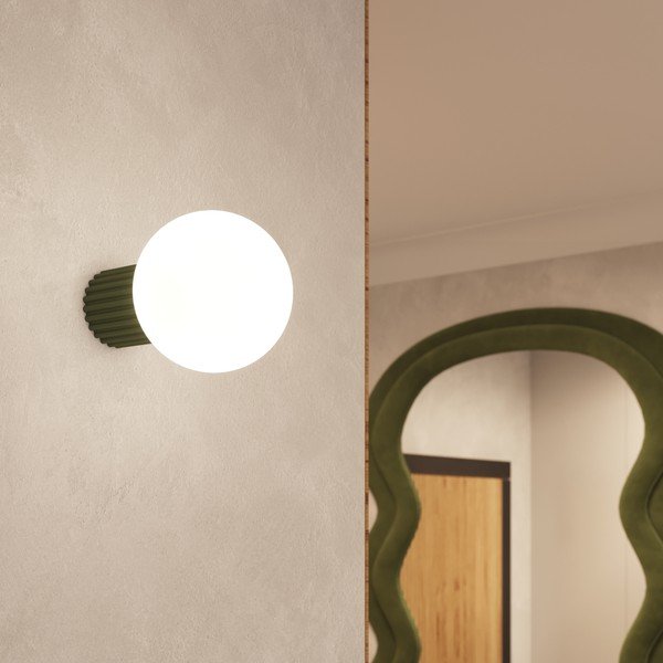 Zelena zidna lampa ø 12 cm Orbital – Sollux-image-1