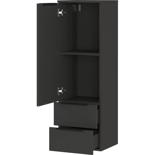 Antracitno sivi visok/zidni kupaonski ormarić 36x111 cm Crandon – Germania-image-3