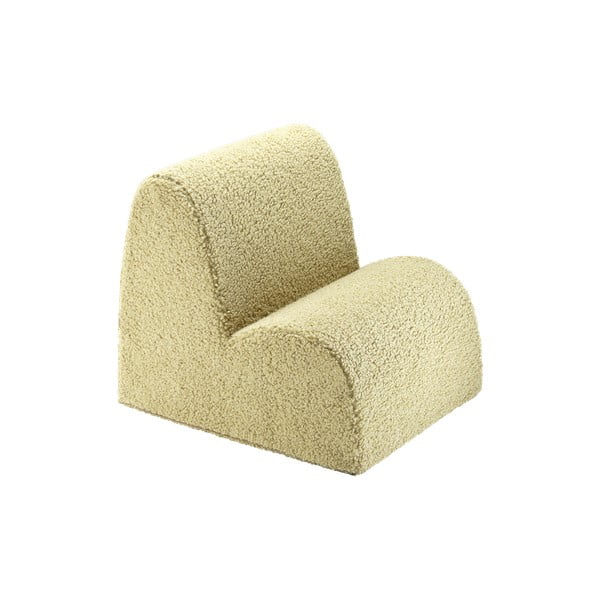 Zelena dječja fotelja od bouclé tkanine Cloud – Wigiwama