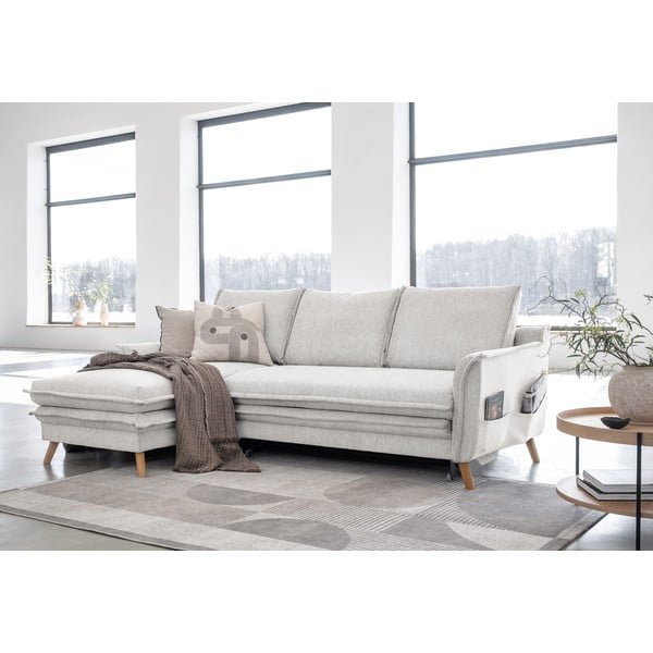 Bež sklopiva kutna garnitura (s lijevim kutom) Charming Charlie – Miuform-image-3