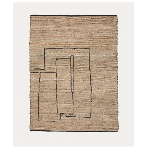 Obostrani/ručno rađen juten tepih u prirodnoj boji 200x300 cm Velira – Kave Home