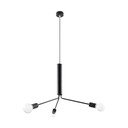 Crna viseća svjetiljka s metalnim sjenilom ø 74 cm Donato – Sollux