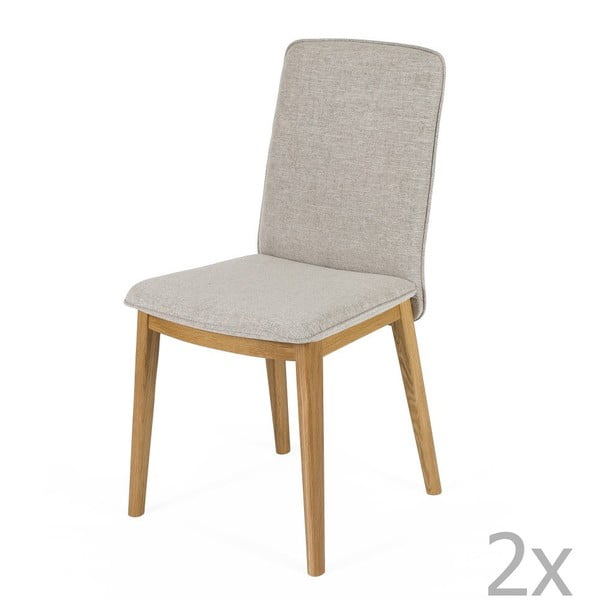 Set od 2 blagovaonske stolice s hrastovom bazom Woodman Adra Naturo Light