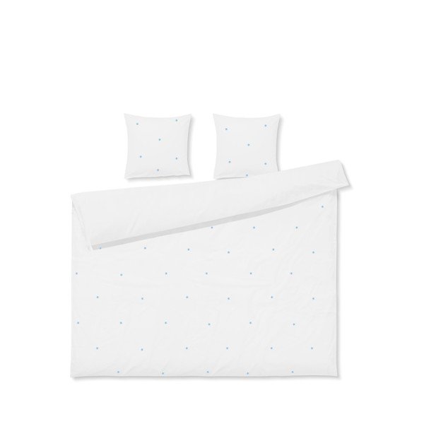 Bijela posteljina za bračni krevet/za produženi krevet od pamučnog perkala 200x220 cm Daisy – JUNA