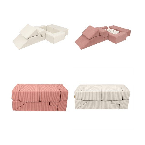 Ružičasti set mekanih igrački od pjene od samta 100x35x40 cm Montessori – Meowbaby-image-2