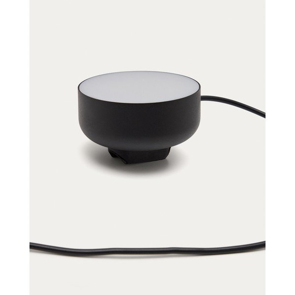 Crna metalna LED zidna lampa s mogućnosti zatamnjivanja s utikačem Orey – Kave Home-image-4