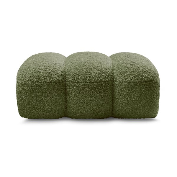 Zeleni tabure od bouclé tkanine Hippolyte – Bobochic Paris