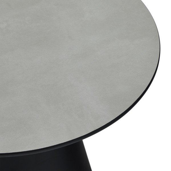 Crni/svijetlo sivi stolić za kavu s pločom stola u mramornom dekoru ø 60 cm Tango – Furnhouse-image-1