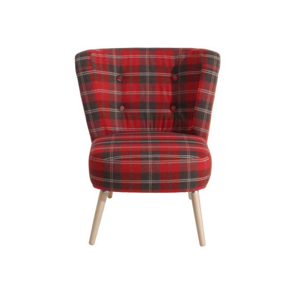 Crvena karirana stolica Max Winzer Neele Muro Red-image-1