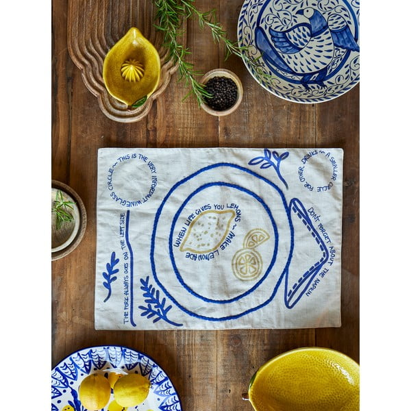 Podmetač od mješavine lana 33x48 cm Limone – Bloomingville-image-1