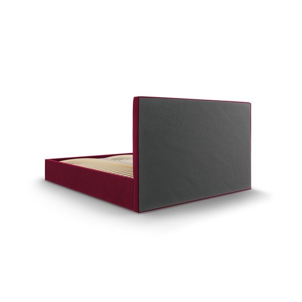 Bordo baršunasti bračni krevet Mazzini Kreveti Juniper, 180 x 200 cm-image-4