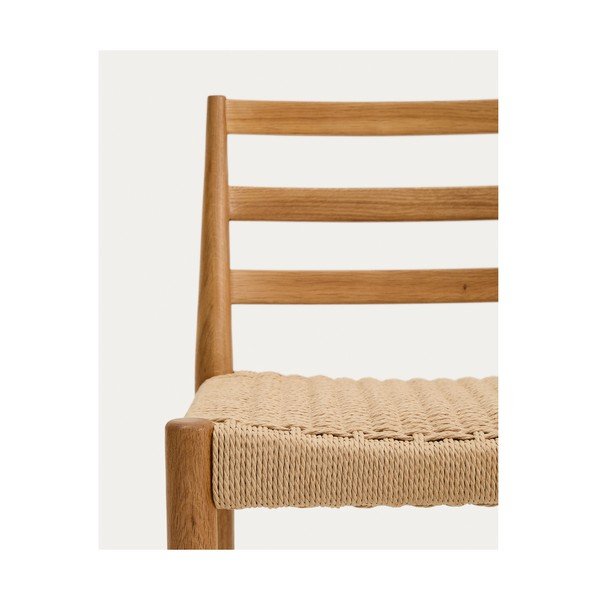 Barska stolica od punog hrasta u prirodnoj boji (visine sjedala 65 cm) Analy – Kave Home-image-4