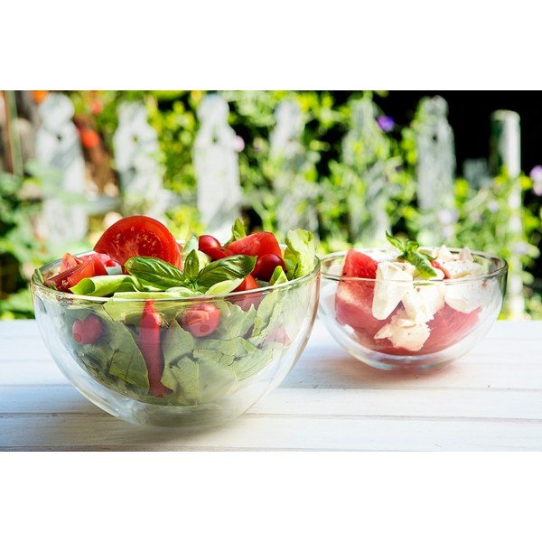 Staklena dvostruka zdjelica Posluživanje zdjele vialli dizajn dvostruko, 500 ml-image-1