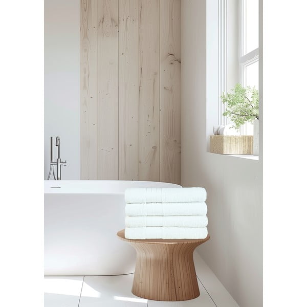 Bijeli pamučni ručnici u setu 4 kom od frotira 50x100 cm – Good Morning-image-4