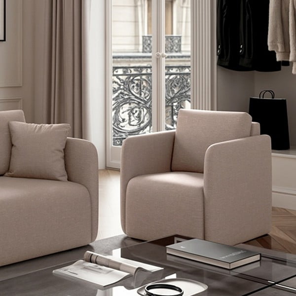 Bež fotelja Chaum – Rodier-image-3