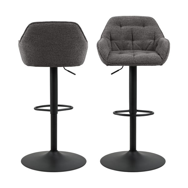 Tamno sive okretne barske stolice u setu 2 kom 109 cm Brooke – Actona-image-3