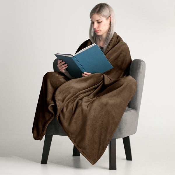 Smeđa deka od mikrovlakana DecoKing Mic, 150 x 200 cm-image-1