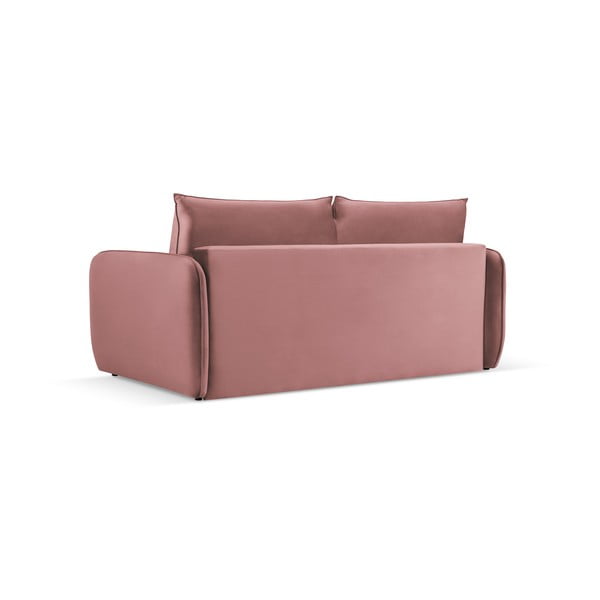 Ružičasta baršunasta sklopiva sofa 194 cm Vienna – Cosmopolitan Design-image-3