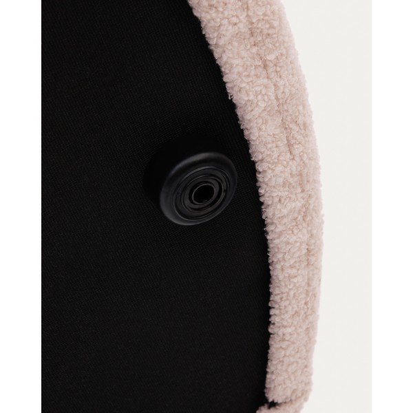 Svijetlo ružičasti tabure od bouclé tkanine Kaeli – Kave Home-image-4