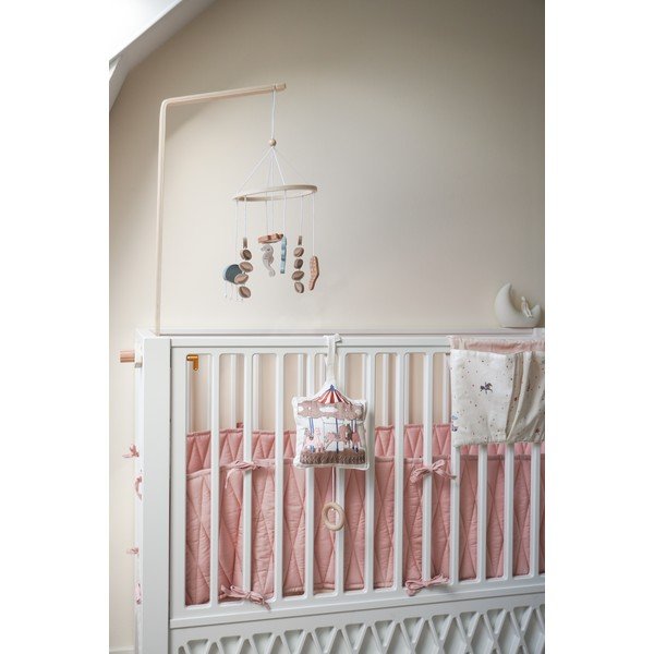 Svijetlo ružičasta ograda za dječji krevet od organskog pamuka 365 cm Blossom Pink – Cam Cam Copenhagen-image-2