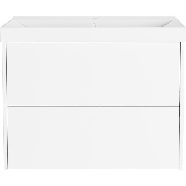 Bijeli zidni ormarić za ispod umivaonika u mat dekoru 81x65 cm Bodera – Germania-image-3