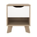 Bijeli/u prirodnoj boji noćni ormarić Ikast – Tvilum