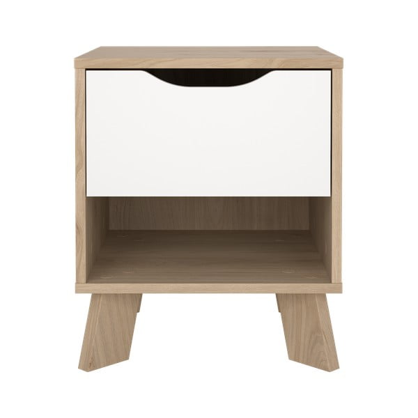 Bijeli/u prirodnoj boji noćni ormarić Ikast – Tvilum