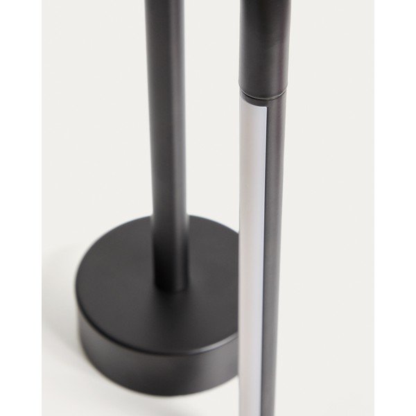 Crna metalna LED stolna lampa (visina 30 cm) Bow – Kave Home-image-4