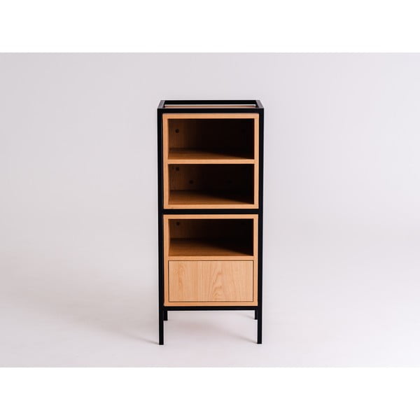 Crna biblioteka u dekoru hrasta 45x102 cm Skap - CustomForm-image-3