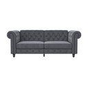 Tamno siva baršunasti sklopiva sofa 236 cm Felix – Støraa