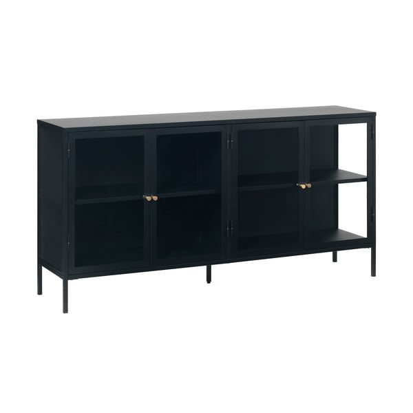Crna metalna vitrina 170x85 cm Carmel – Unique Furniture-image-3