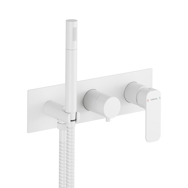 Bijela ugrađena slavina za tuš (s 2 izlaza) Spy – Sapho