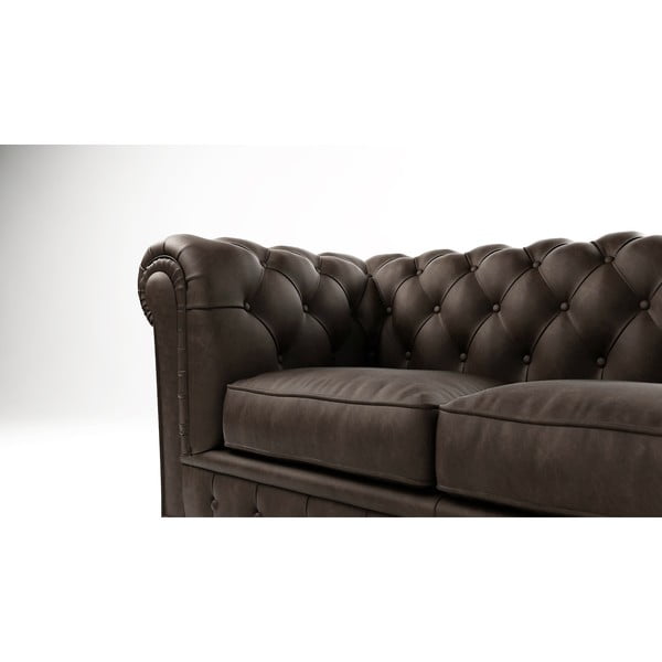 Tamno smeđa baršunasta sofa 184 cm Cambridge - Ropez-image-4