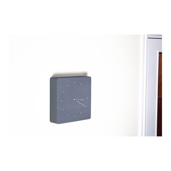 Siva budilica s bijelim LED zaslonom Gingko analogni Click Clock-image-2